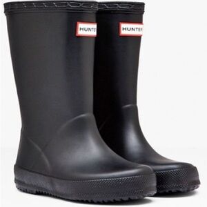 Size 6/7 Toddler Hunter Kids Black Waterproof Boots